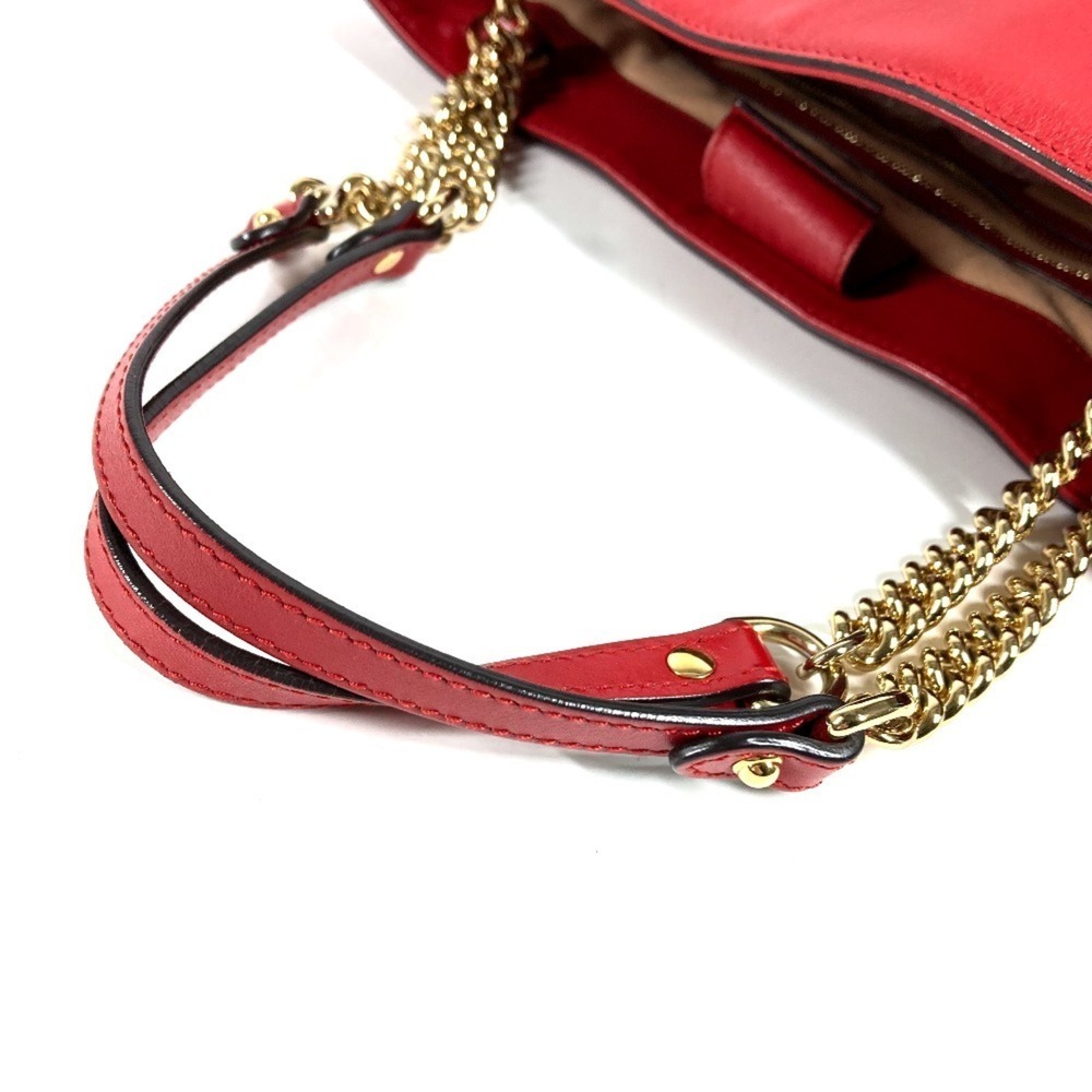 GUCCI Red Leather Shoulder Bag - Picture 10 of 15